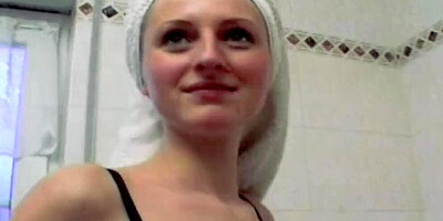 Outstanding German teen girl loves eating a big load of cum