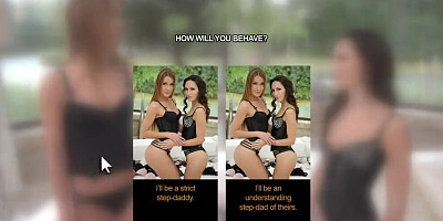 Stepdad fucks his stepdaughters POV (Alexis Crystal, Lilu Moon)