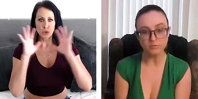 Reagan FOxx and Jay Taylor bending over and playing with their pussies