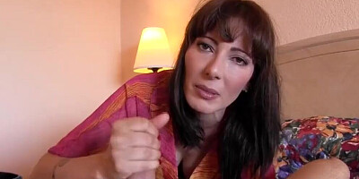 Naughty MILF Zoey Holloway grabs stepson's cock to stroke and sucks it