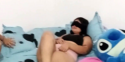 I'm and I tell my stepsister to play at guessing flavors to warm her up and her