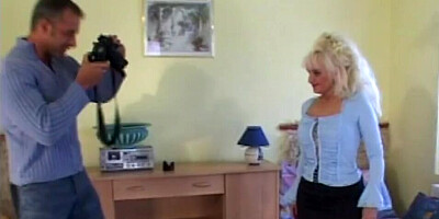 Mature woman gets semen all over her face after sex