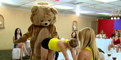 DANCING BEAR - Group of Horny Hoes taking Dick from Male Strippers