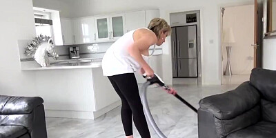 Porn actress cleans up and puts clothespins on nipples