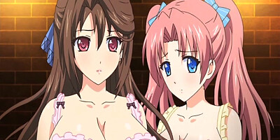 Busty hentai maid hot riding her master dick