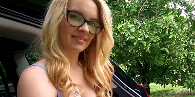 Haley Mae and her perfect perky tits in an outdoor fuck video