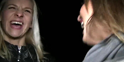 Naughty drunk moms are having outdoor sex in the night