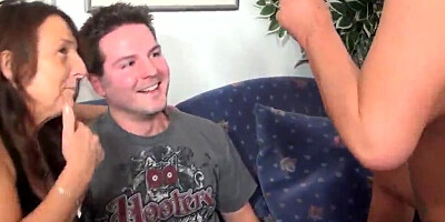 Two naughty grannies are showing their skills at blowjob competition