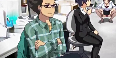 Cute anime babe is riding her lovely partner's hard pecker