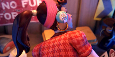D.V.a Close Sex in Garage Overwatch