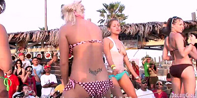 Bikini Contest Turns Raunchy When Girls Start Showing Pussy