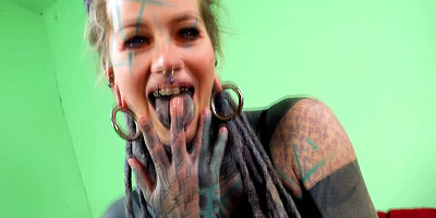 Two freakshows are about ot have sex in front of the camera