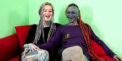 Two freakshows are about ot have sex in front of the camera