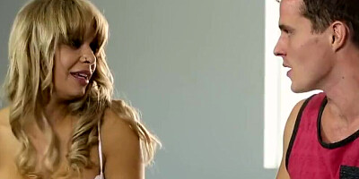 As a token of gratitude for a good massage mom blows her stepson