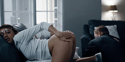 Nerdy girl Gia Derza is fucked in the ass by a kinky priest