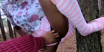 Black Step Daughter Riding Dick In Public Sheisnovember Giant Nipples & Areolas Out