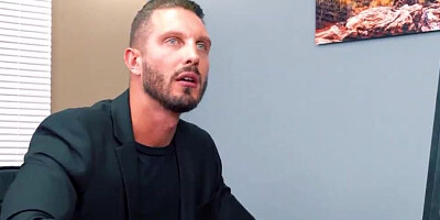 Horny boss will need a good rimjob from his smoking hot secretary