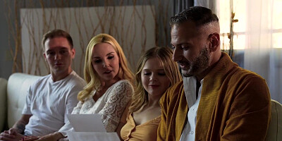 Dirty girls and guys are having wild sex orgy at the masquerade