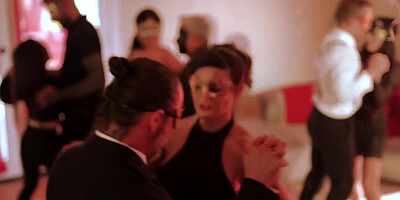 Dirty girls and guys are having wild sex orgy at the masquerade