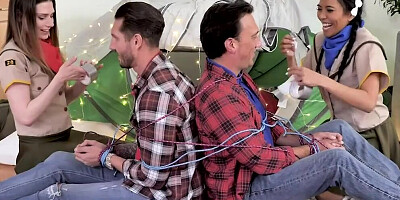 Old-ass girl scouts switch stepdads for a sec