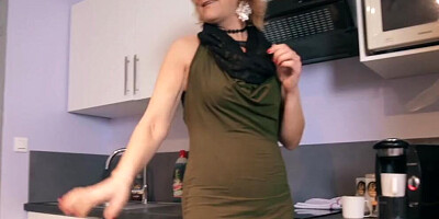 Hardcore threesome with a hot blond mature