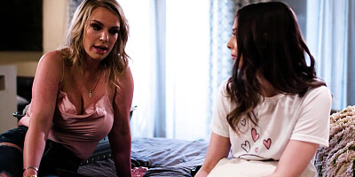MOMMY'S GIRL - Hot MILF Rachael Cavalli Caught Stepdaughter Lily Larimar Masturbating & JOINED HER!