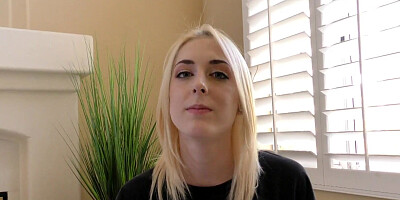 Long Legged Curious Blonde Spreads Legs Wide