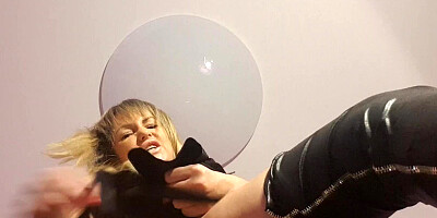 Kinky mistress talks so dirty and shows her feet and toes