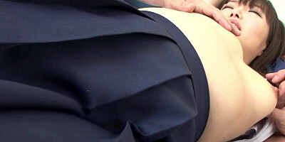 JAPANESE BABE GETS BOUND WHILE GETTING FUCKED BY TWO HUGE