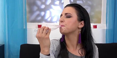 Lots of naughty sex toys are going in and out of girl's itching holes