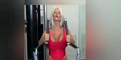 Busty blonde mom Sally DAngelo shakes her big tits in this homemade scene