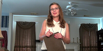 Depraved cougars talks dirty while stripping and showing her body