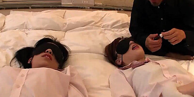2 Cute Japanese Teens get fucked in 3Some in Uncensored JAV Porn