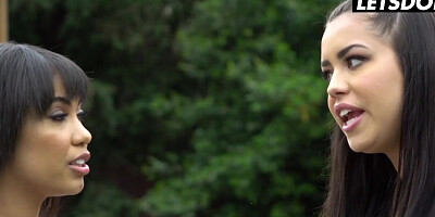 Sexy Masseuses Alina Lopez And Gia Milana Have Crazy Threesome With Client - SCAM ANGELS