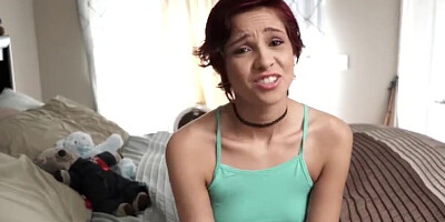 Tight Pussy Teenage Cadey Mercury gets Taught A Lesson by Daddy's Big Cock