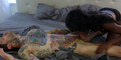 Black MILF goes in a trance-like state whenever she bangs her white boyfriend