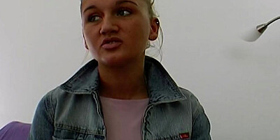 Blonde German beauty gets smashed by two hard rods