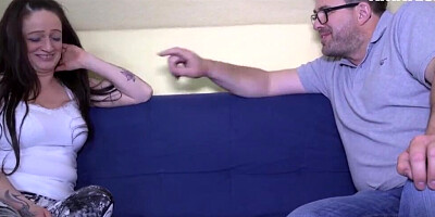 Chubby inked girl gets brutally fucked by that creepy neighbor