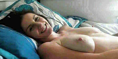 Busty MILF is giving jerk off instructions while squeezing her amazing tits