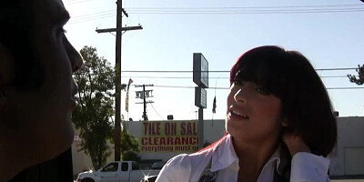 The sexy brunette was very horny so she fucked hard on her