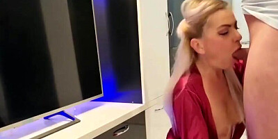 Blonde cougar is spanked and fucked by her horny stepson