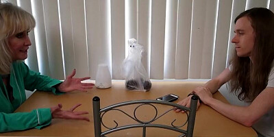 Stepmom sucks her stepson off for a custom video request