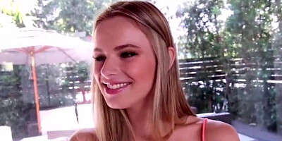 Adorable blonde was asked to provide a BBC with a POV blowjob