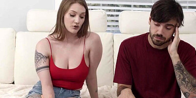 Stunning Redhead Stepsister Lets Her Stepbrother Pound Her