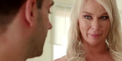 Jake Adams enjoys as stepmom London River rides his pecker