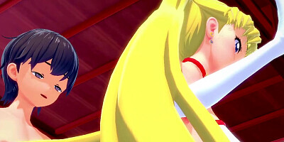 Horny Student Sailor Moon Passionately Sucks Dick l 3D SFM hentai uncensored