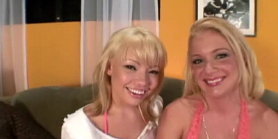 Heidi Mayne and Maya Hills are having a blowjob competition