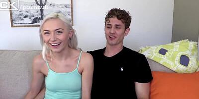 Amateur couples are having hot intercourse on camera on a porn audition