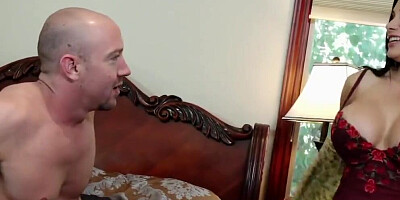 Huge Titted MILF and Step-Daughter Tag Team