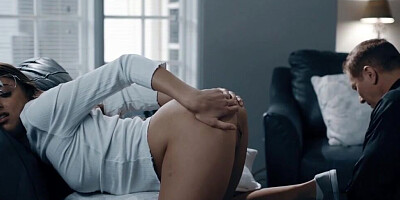 Perverted priest is trying to bring the demons out of a girl by sodomizing her